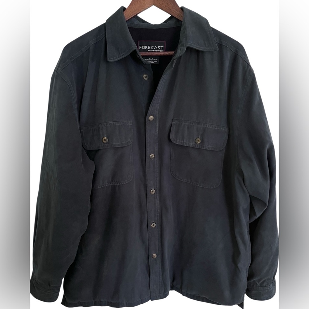 Forcast Men's Navy Blue Shirt Barn Jacket Coat, Size L